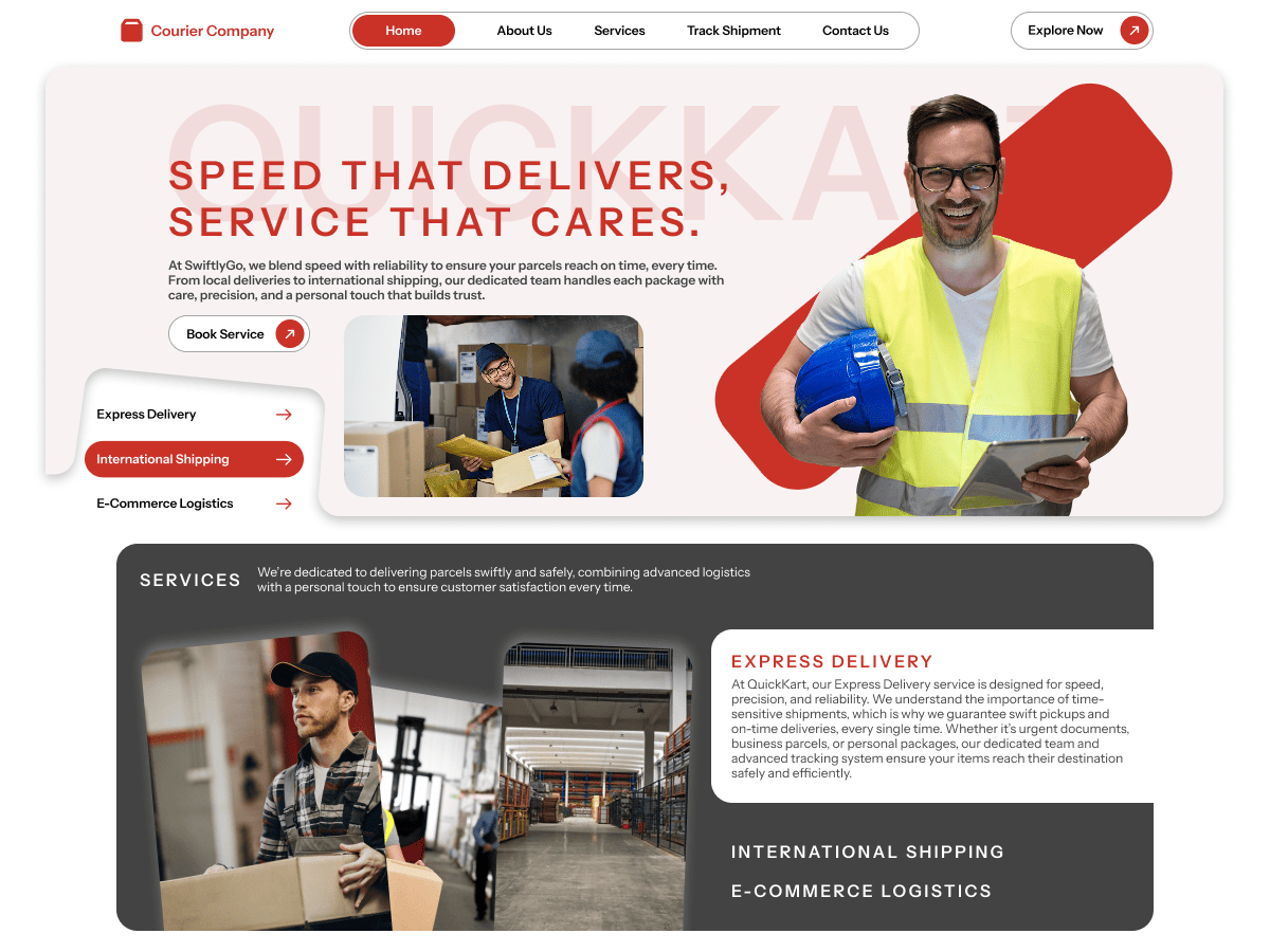 Courier Company Preview Wordpress Theme - Rating, Reviews, Preview, Demo & Download