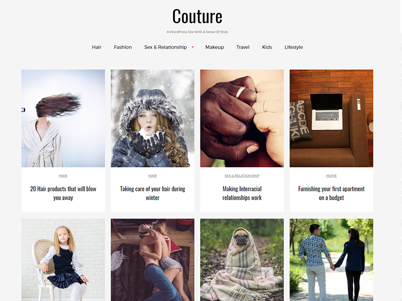 Couture Preview Wordpress Theme - Rating, Reviews, Preview, Demo & Download