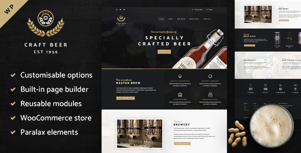 Craft Beer Preview Wordpress Theme - Rating, Reviews, Preview, Demo & Download