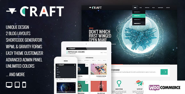 Craft Preview Wordpress Theme - Rating, Reviews, Preview, Demo & Download