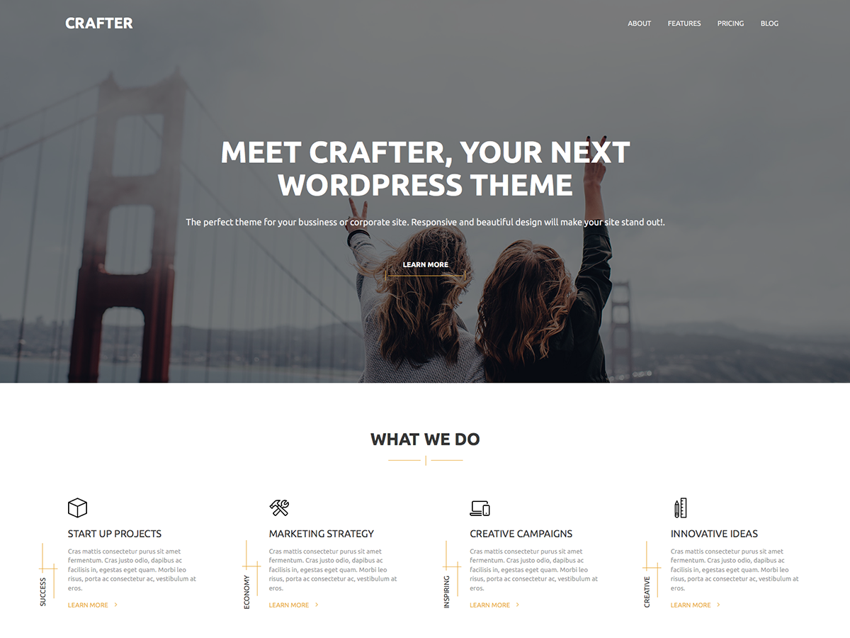 Crafter Preview Wordpress Theme - Rating, Reviews, Preview, Demo & Download
