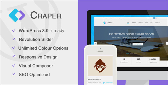Craper Preview Wordpress Theme - Rating, Reviews, Preview, Demo & Download