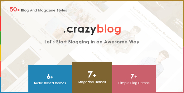 CrazyBlog Preview Wordpress Theme - Rating, Reviews, Preview, Demo & Download