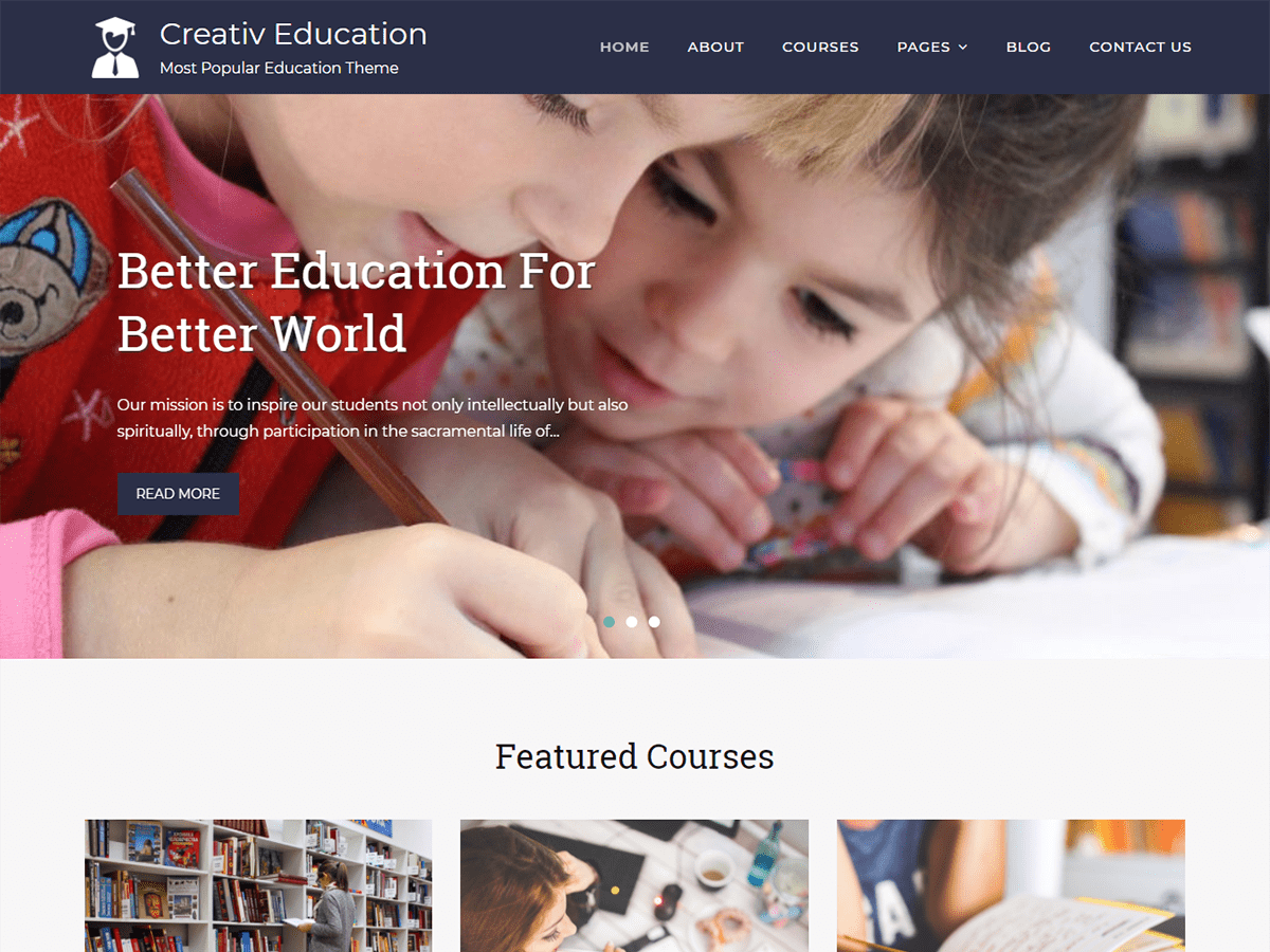 Creativ Education Preview Wordpress Theme - Rating, Reviews, Preview, Demo & Download
