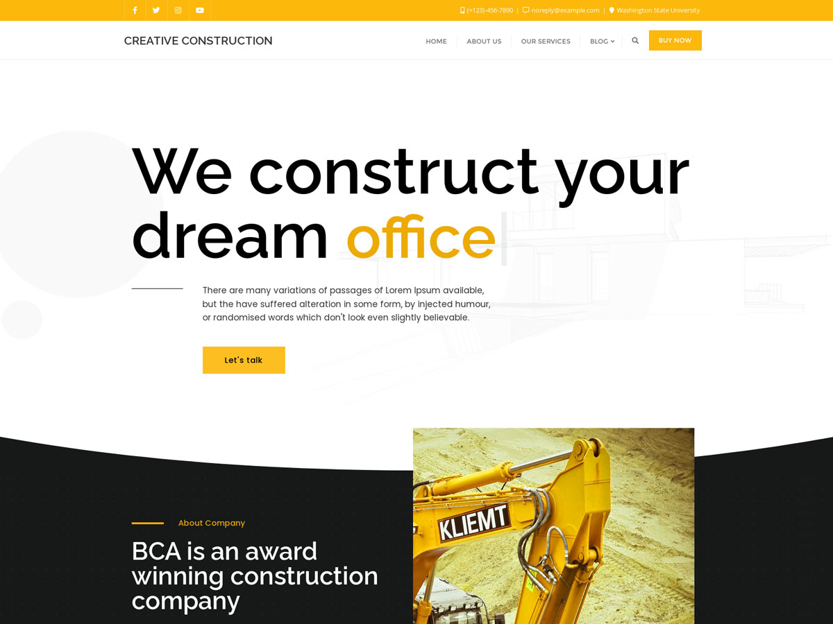 Creative Construction Preview Wordpress Theme - Rating, Reviews, Preview, Demo & Download