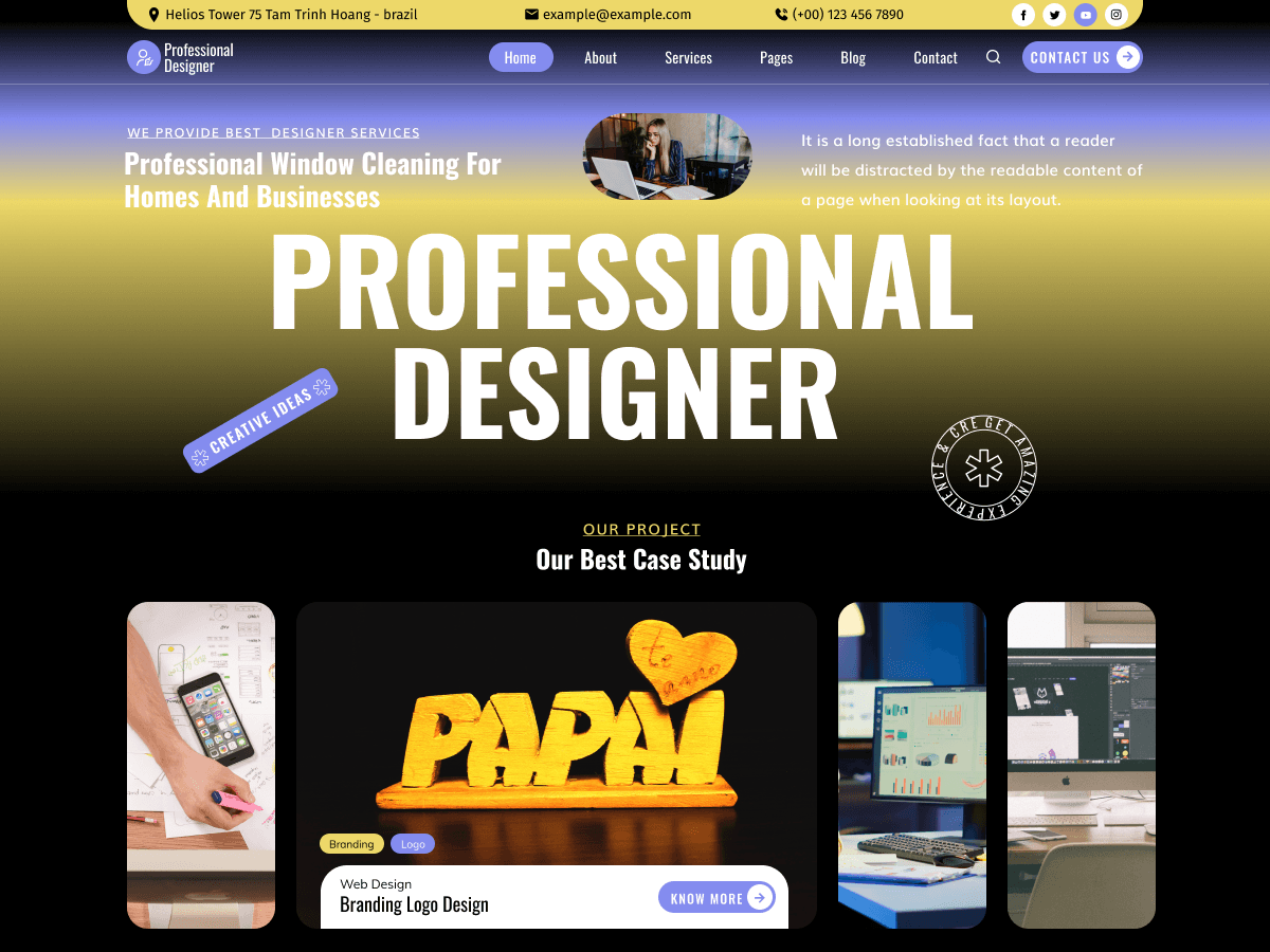 Creative Designer Preview Wordpress Theme - Rating, Reviews, Preview, Demo & Download