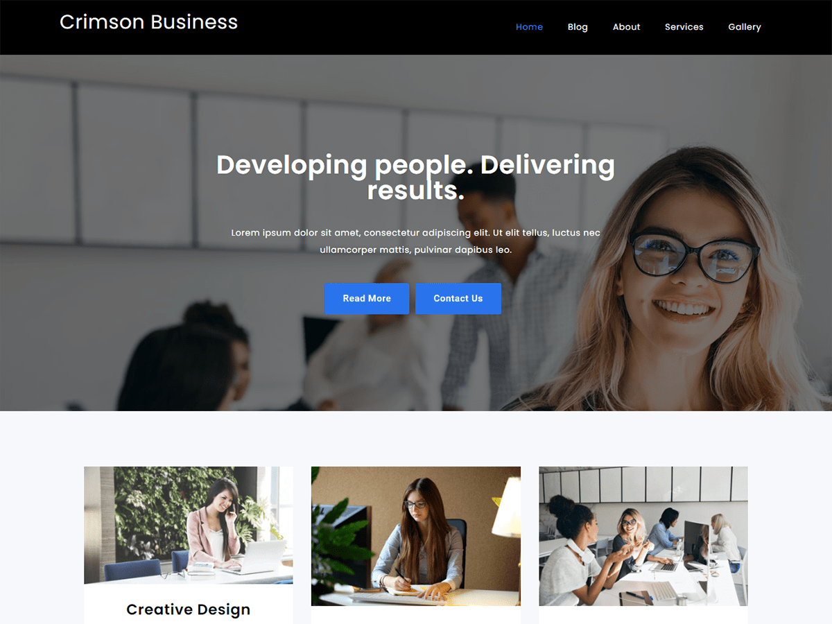 Crimson Business Preview Wordpress Theme - Rating, Reviews, Preview, Demo & Download