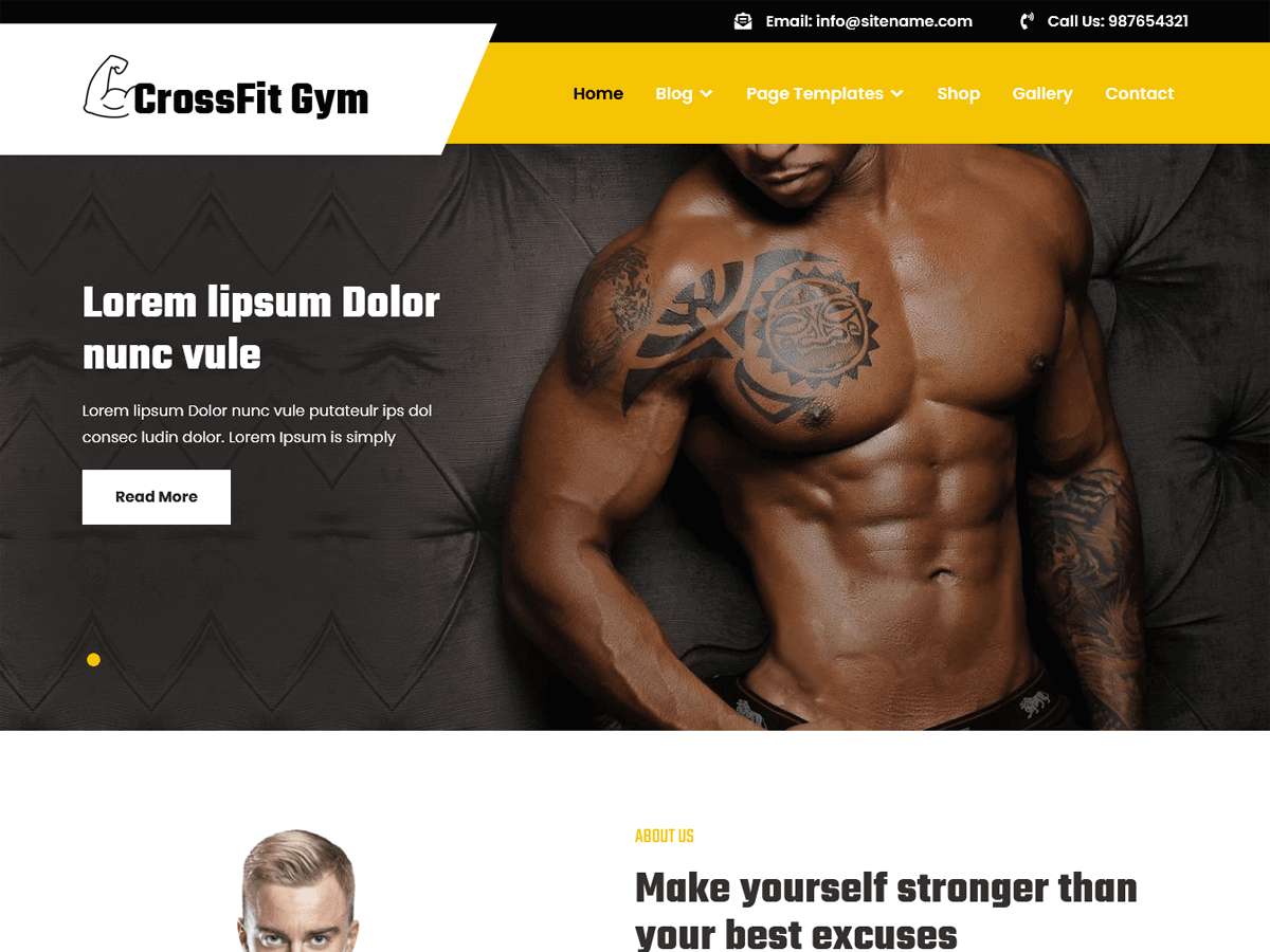 CrossFit Gym Preview Wordpress Theme - Rating, Reviews, Preview, Demo & Download