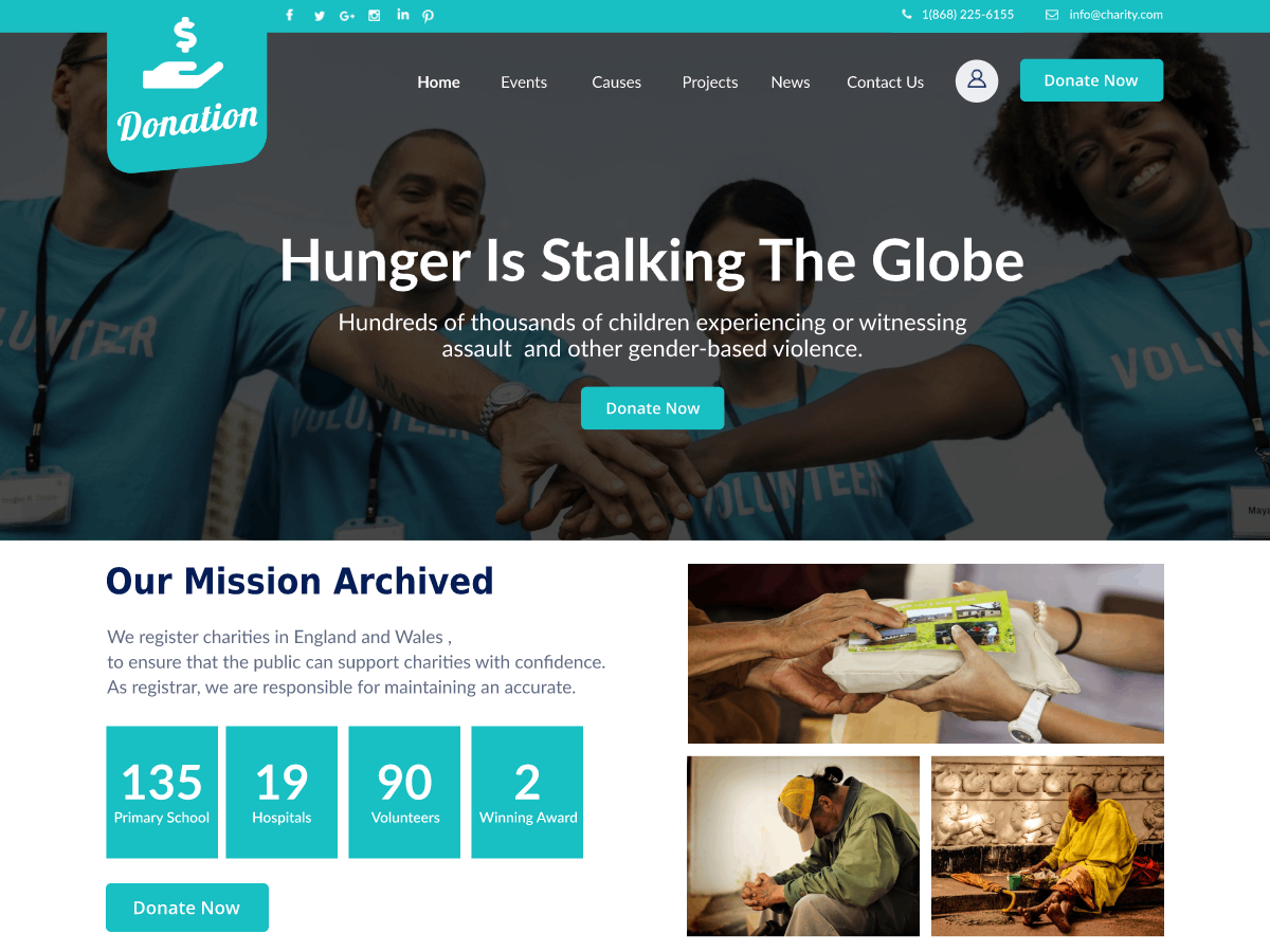 Crowdfunding Donation Preview Wordpress Theme - Rating, Reviews, Preview, Demo & Download