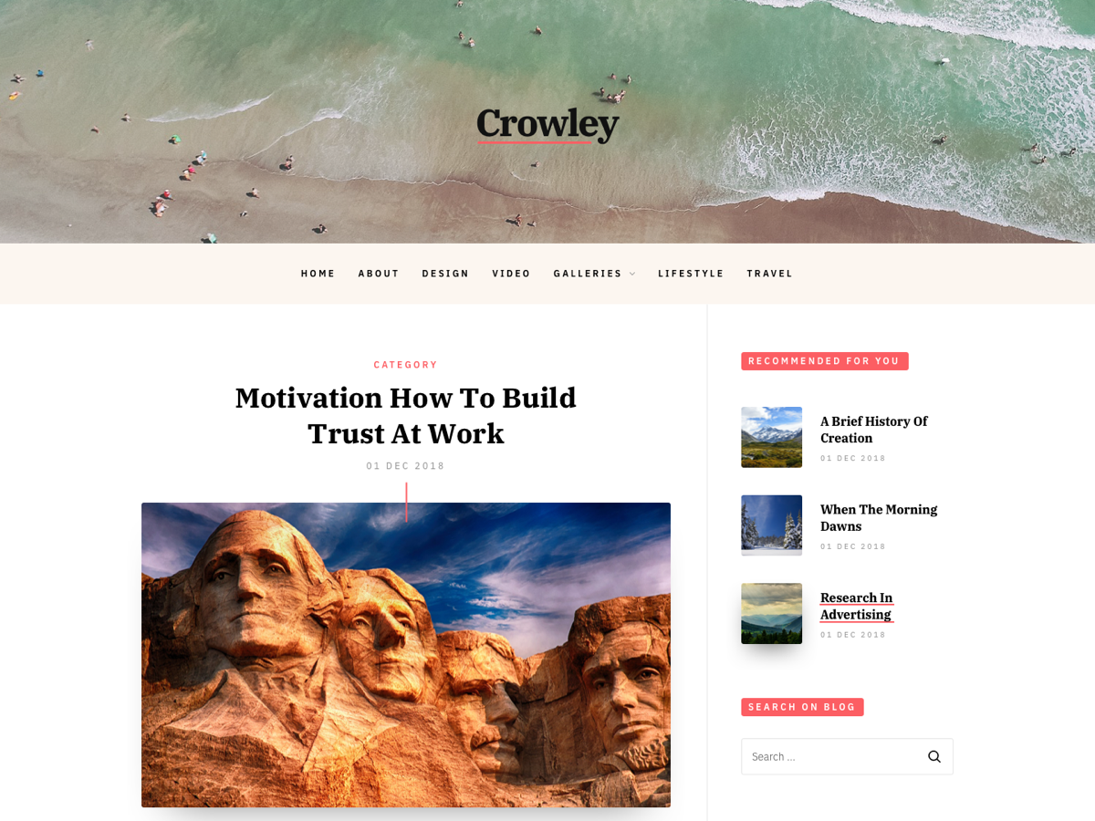 Crowley Preview Wordpress Theme - Rating, Reviews, Preview, Demo & Download