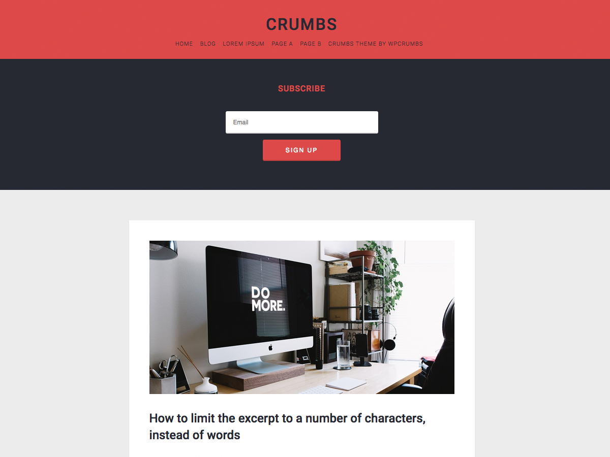 Crumbs Preview Wordpress Theme - Rating, Reviews, Preview, Demo & Download