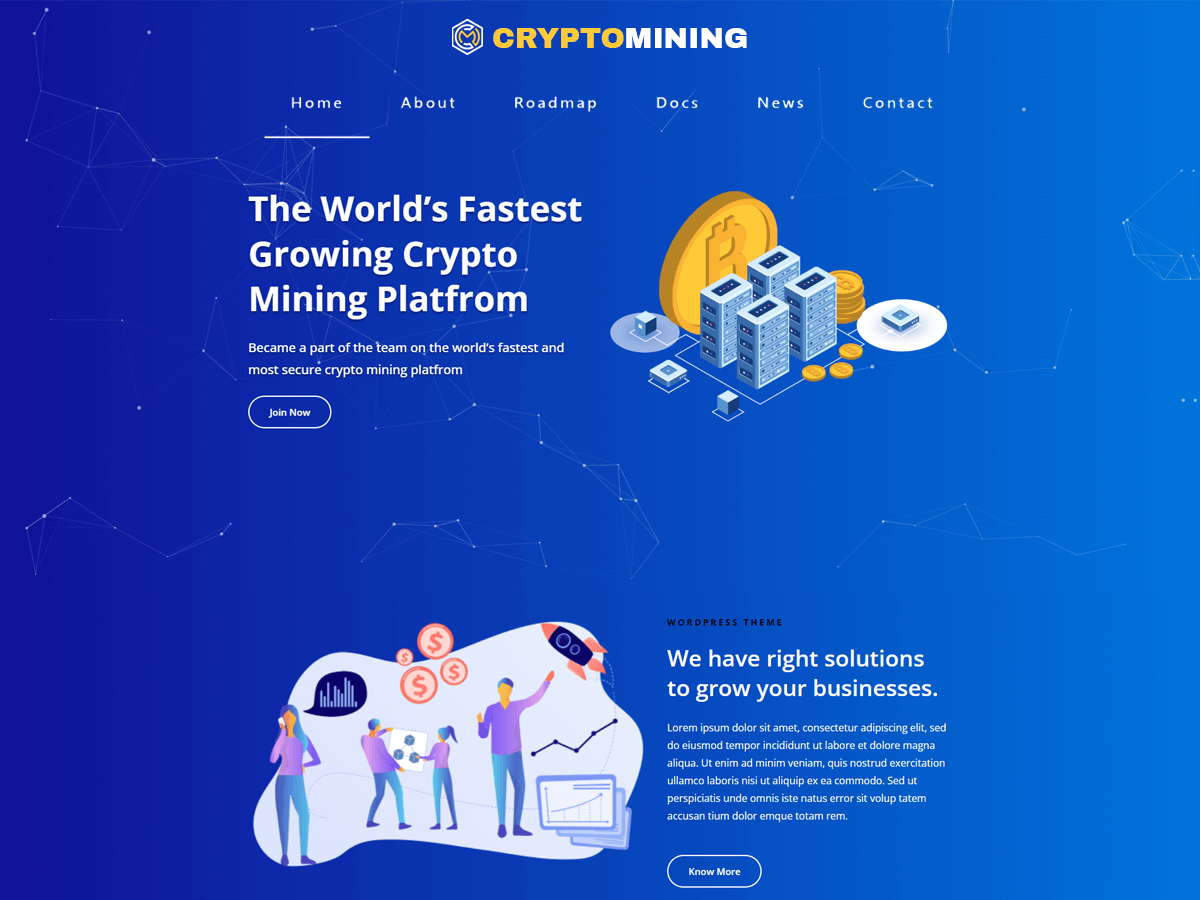 Crypto Mining Preview Wordpress Theme - Rating, Reviews, Preview, Demo & Download