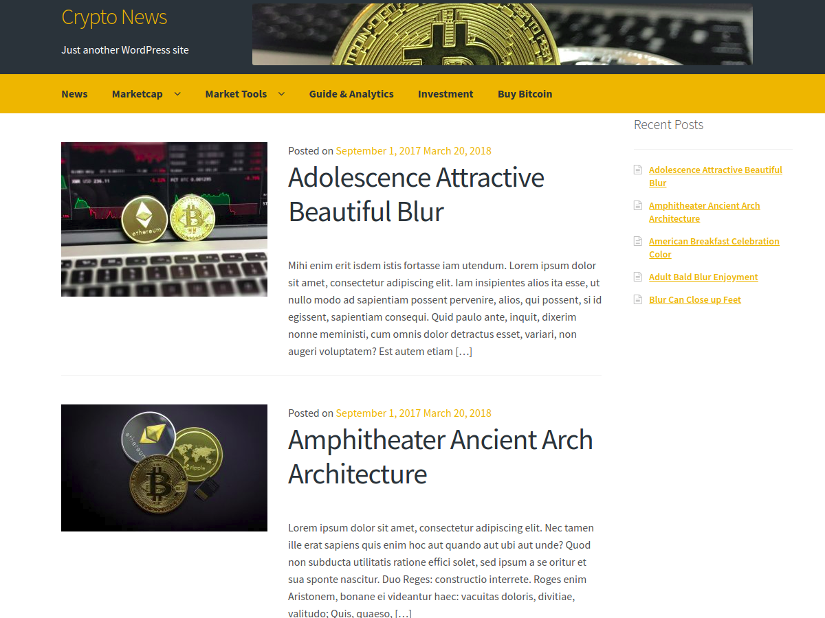 Crypto News Preview Wordpress Theme - Rating, Reviews, Preview, Demo & Download