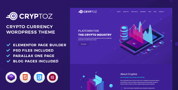 Cryptoz Preview Wordpress Theme - Rating, Reviews, Preview, Demo & Download