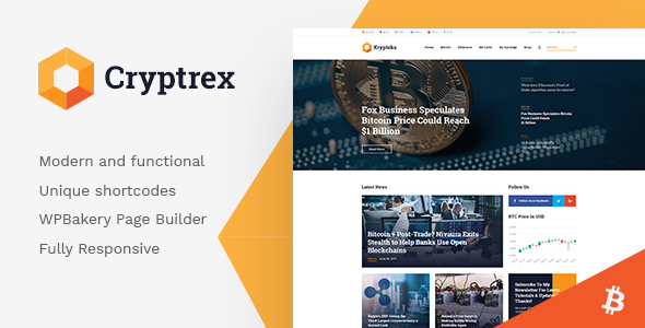 Cryptrex Preview Wordpress Theme - Rating, Reviews, Preview, Demo & Download