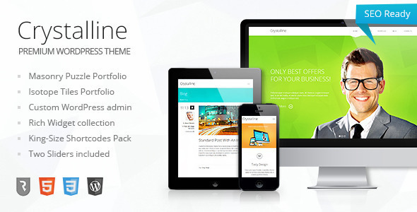 Crystalline Preview Wordpress Theme - Rating, Reviews, Preview, Demo & Download