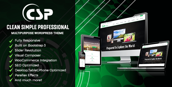 CSP Responsive Preview Wordpress Theme - Rating, Reviews, Preview, Demo & Download