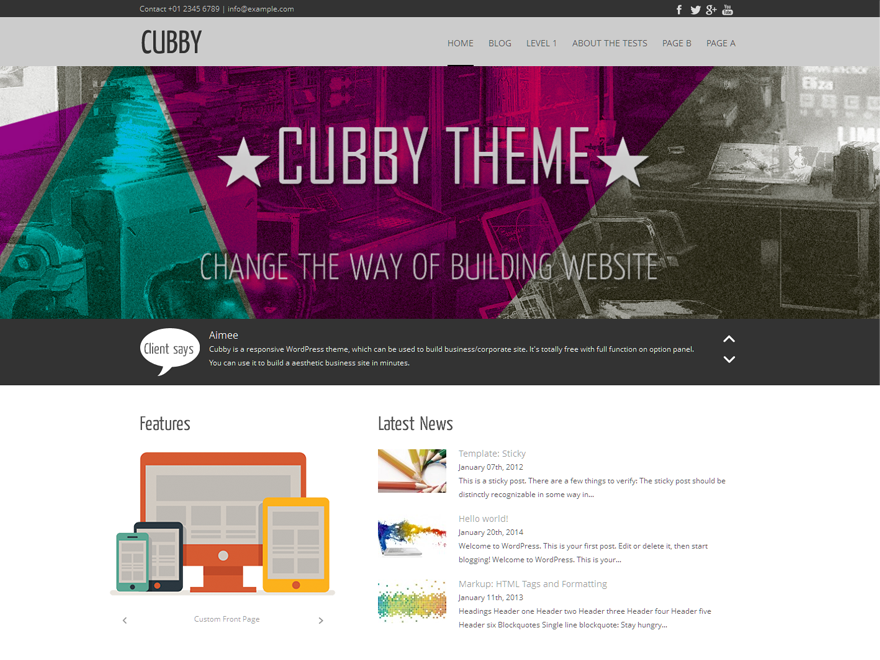Cubby Preview Wordpress Theme - Rating, Reviews, Preview, Demo & Download