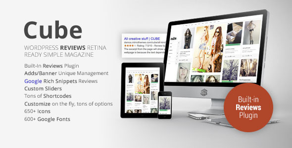 Cube Preview Wordpress Theme - Rating, Reviews, Preview, Demo & Download