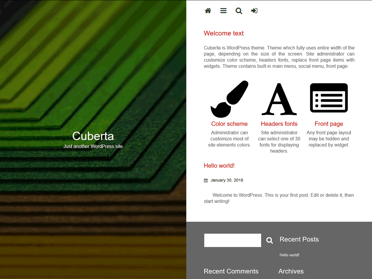 Cuberta Preview Wordpress Theme - Rating, Reviews, Preview, Demo & Download