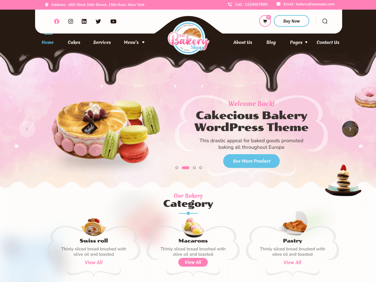 Cupcake Shop Preview Wordpress Theme - Rating, Reviews, Preview, Demo & Download