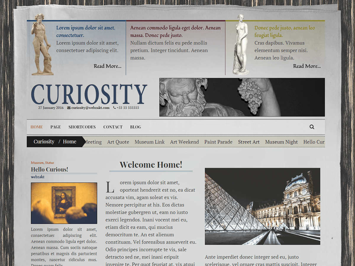Curiosity Lite Preview Wordpress Theme - Rating, Reviews, Preview, Demo & Download
