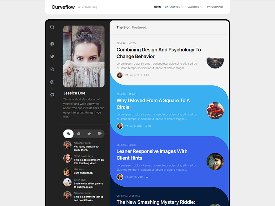 Curveflow Preview Wordpress Theme - Rating, Reviews, Preview, Demo & Download