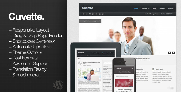 Cuvette Preview Wordpress Theme - Rating, Reviews, Preview, Demo & Download