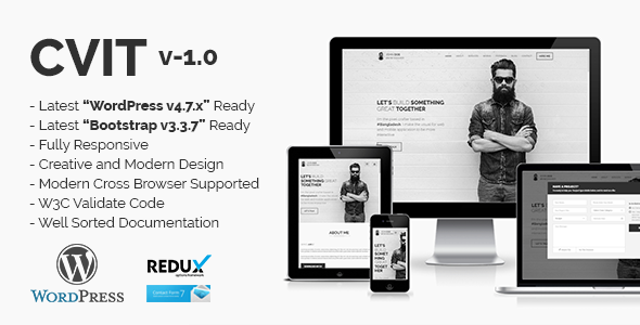 CVIT Preview Wordpress Theme - Rating, Reviews, Preview, Demo & Download