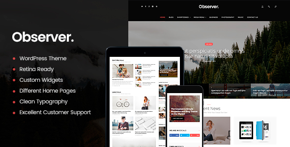Daily Observer Preview Wordpress Theme - Rating, Reviews, Preview, Demo & Download