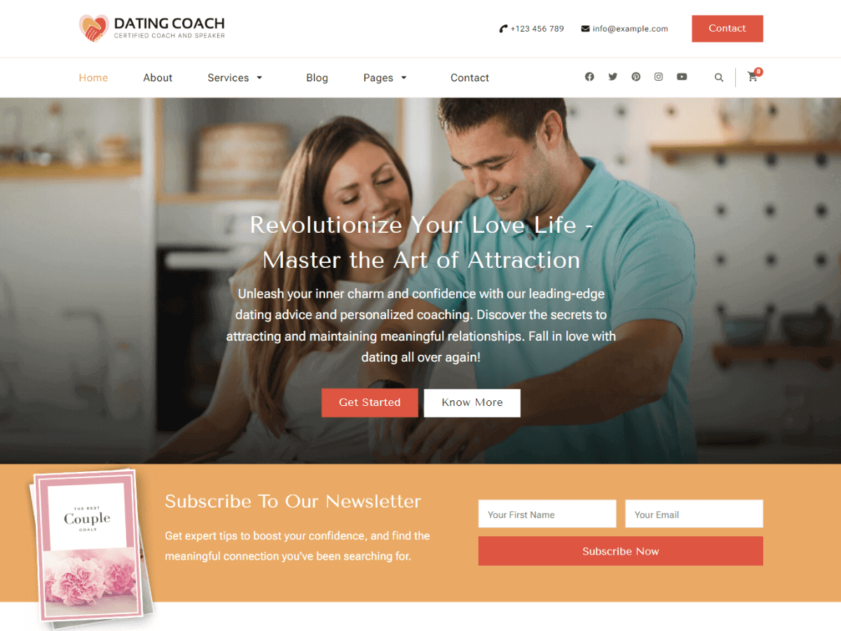 Dating Coach Preview Wordpress Theme - Rating, Reviews, Preview, Demo & Download