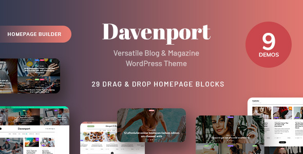 Davenport Preview Wordpress Theme - Rating, Reviews, Preview, Demo & Download