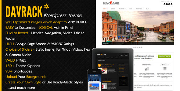 Davrack Preview Wordpress Theme - Rating, Reviews, Preview, Demo & Download