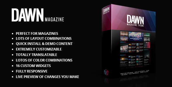 Dawn Magazine Preview Wordpress Theme - Rating, Reviews, Preview, Demo & Download