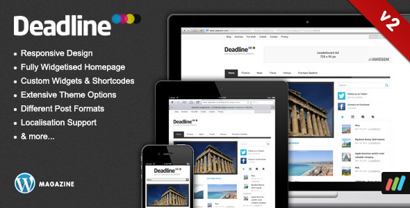 Deadline Preview Wordpress Theme - Rating, Reviews, Preview, Demo & Download