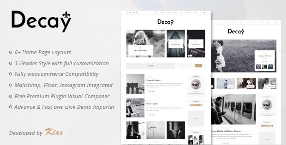 Decay Preview Wordpress Theme - Rating, Reviews, Preview, Demo & Download