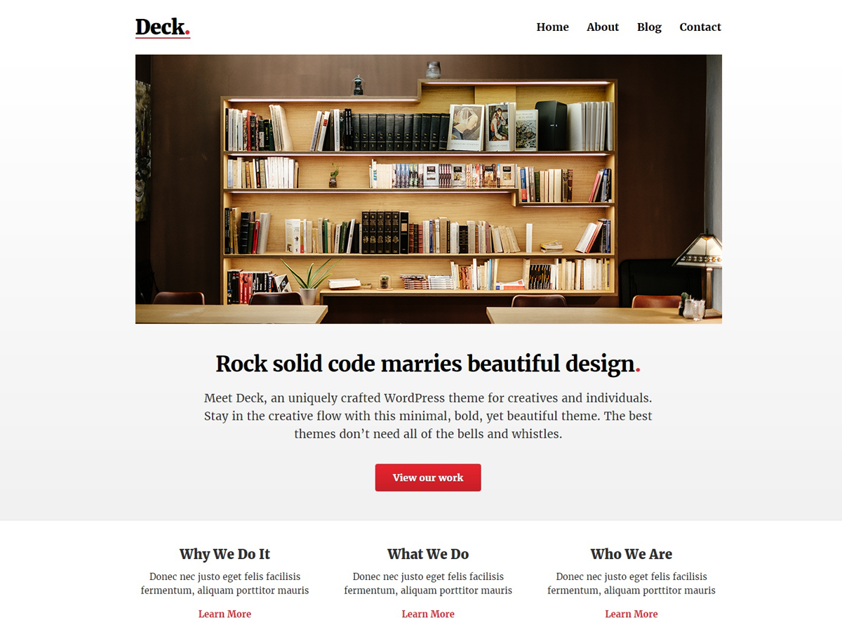 Deck Preview Wordpress Theme - Rating, Reviews, Preview, Demo & Download