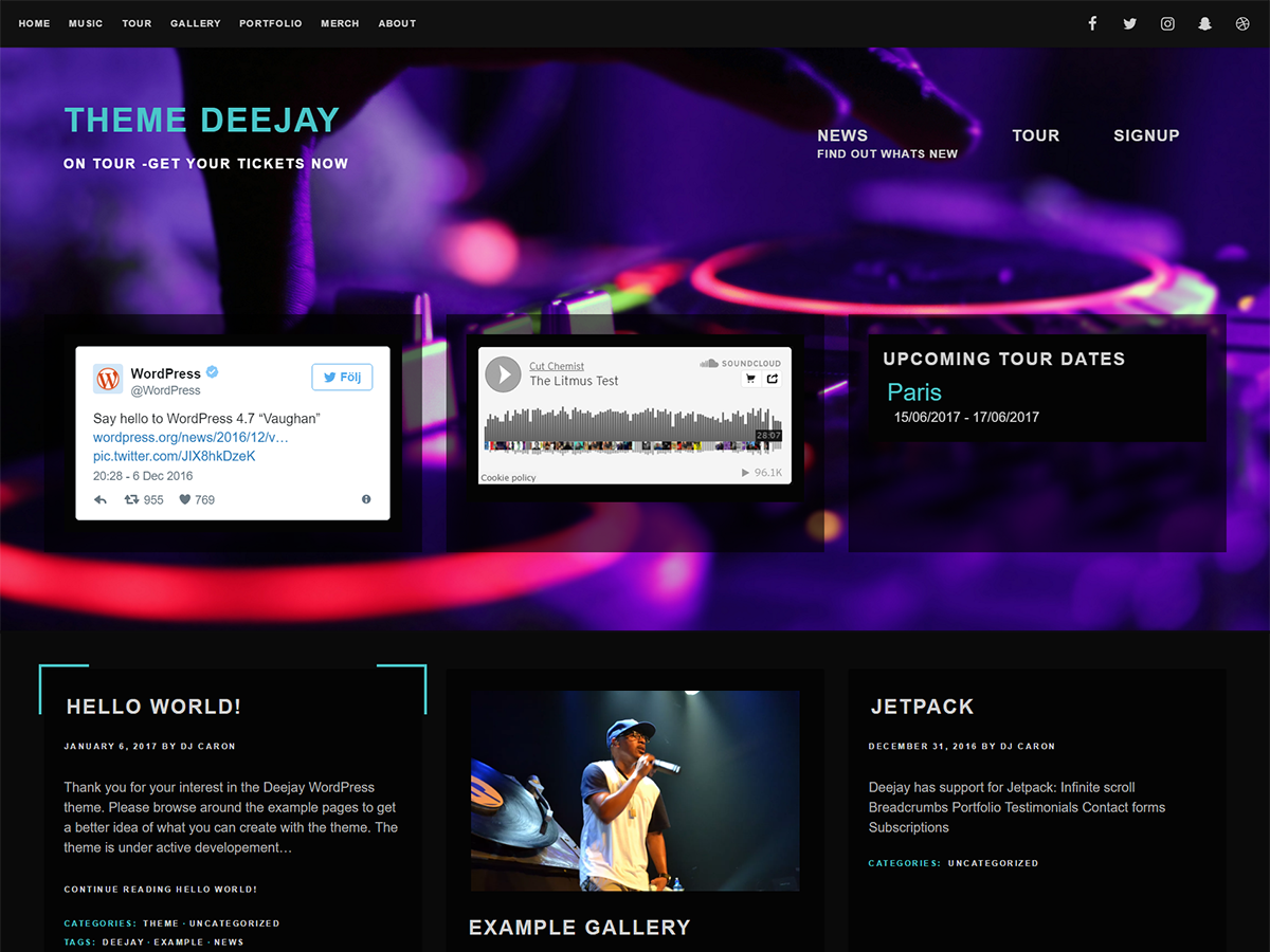 Deejay Preview Wordpress Theme - Rating, Reviews, Preview, Demo & Download