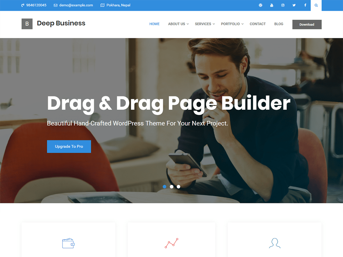 Deep Business Preview Wordpress Theme - Rating, Reviews, Preview, Demo & Download