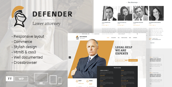 Defender Preview Wordpress Theme - Rating, Reviews, Preview, Demo & Download