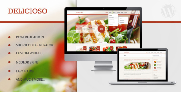 Delicioso Preview Wordpress Theme - Rating, Reviews, Preview, Demo & Download