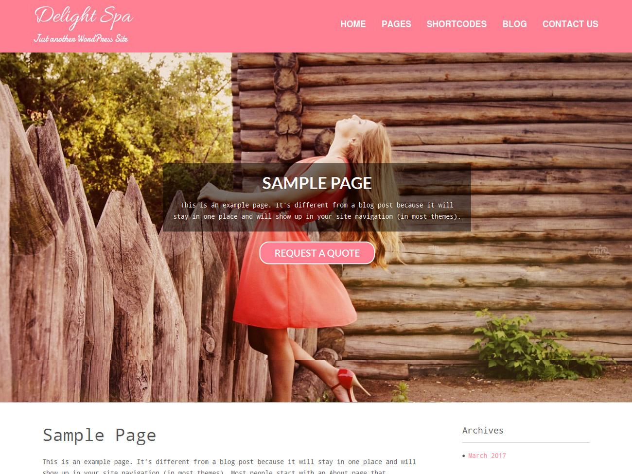 Delight Spa Preview Wordpress Theme - Rating, Reviews, Preview, Demo & Download