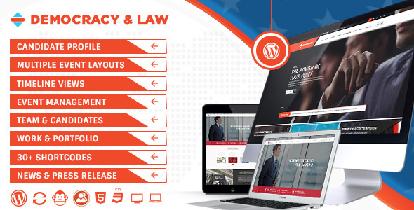 Democracy Political Preview Wordpress Theme - Rating, Reviews, Preview, Demo & Download