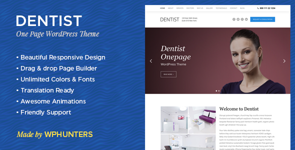 Dentist Preview Wordpress Theme - Rating, Reviews, Preview, Demo & Download