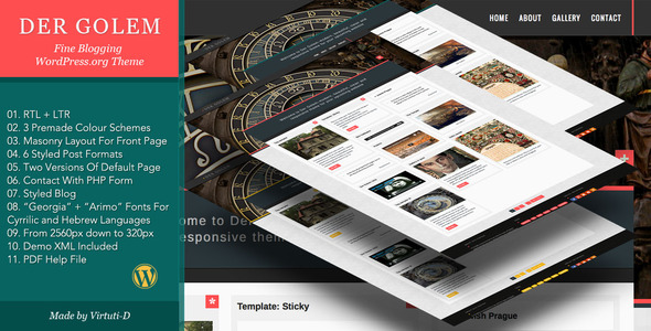 Der Golem Preview Wordpress Theme - Rating, Reviews, Preview, Demo & Download