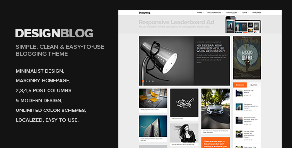Design Blog Preview Wordpress Theme - Rating, Reviews, Preview, Demo & Download