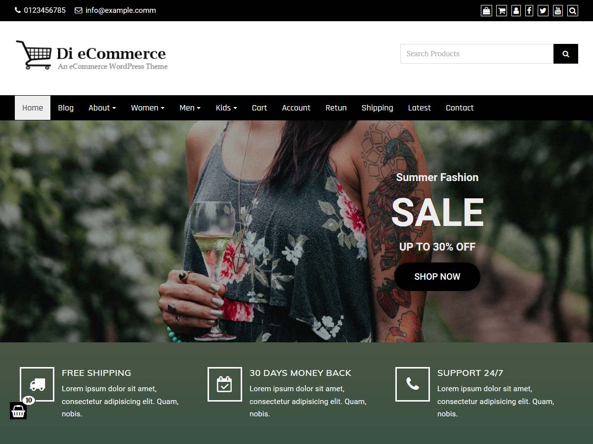 Di ECommerce Preview Wordpress Theme - Rating, Reviews, Preview, Demo & Download