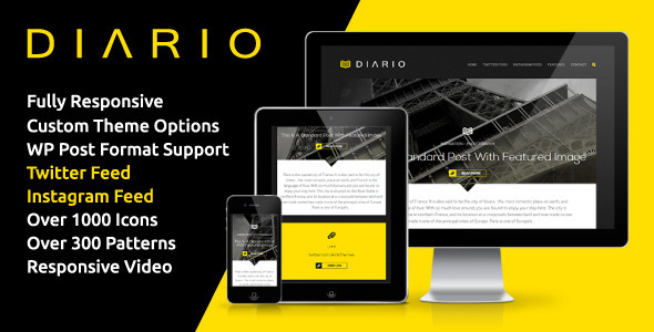 Diario Preview Wordpress Theme - Rating, Reviews, Preview, Demo & Download