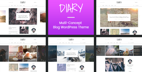 Diary Preview Wordpress Theme - Rating, Reviews, Preview, Demo & Download
