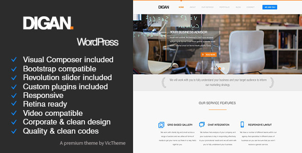Digan Multipurpose Preview Wordpress Theme - Rating, Reviews, Preview, Demo & Download
